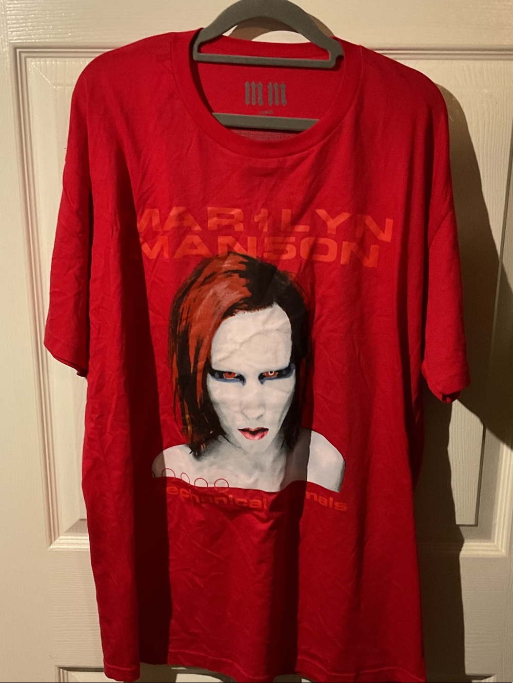 Marilyn Manson Red Graphic Short Sleeve Tee